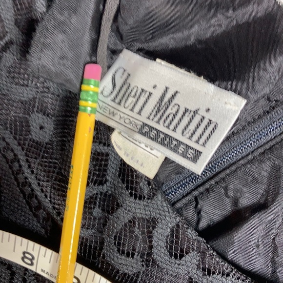 Sheri Martin Vintage Black Lace Shift Dress,  NWT! - Picture 4 of 6